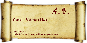 Abel Veronika névjegykártya